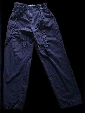 #MC133 Men's Navy Blue Casual Tapered Pants with Drawstring